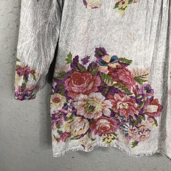 Vintage Gora Top Womens Extra Large Abstract Art To Wear Mod Embroidery Boho - Picture 14 of 16